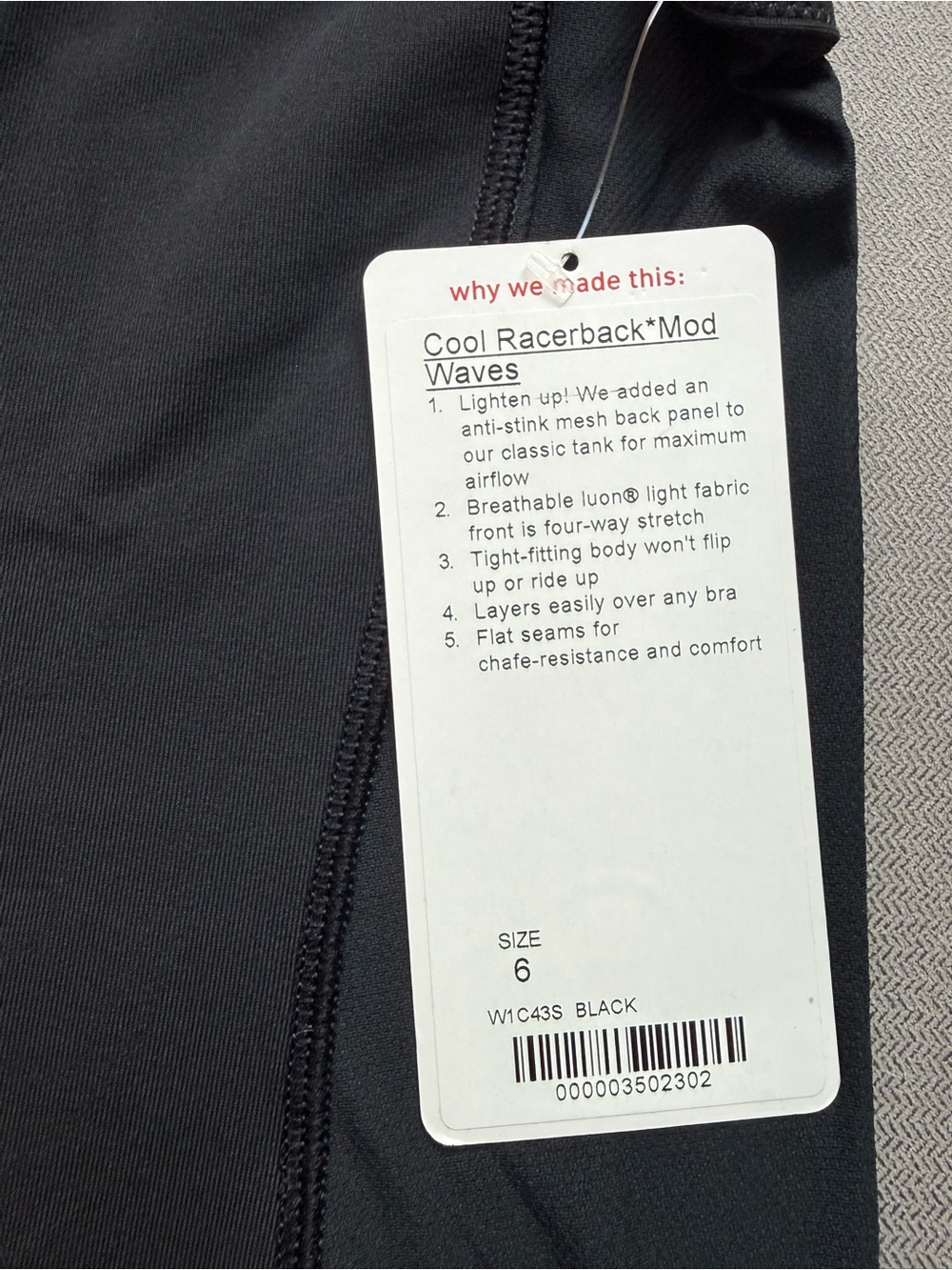 Lululemon Cool Racerback*Mod Waves - Picture 3 of 4